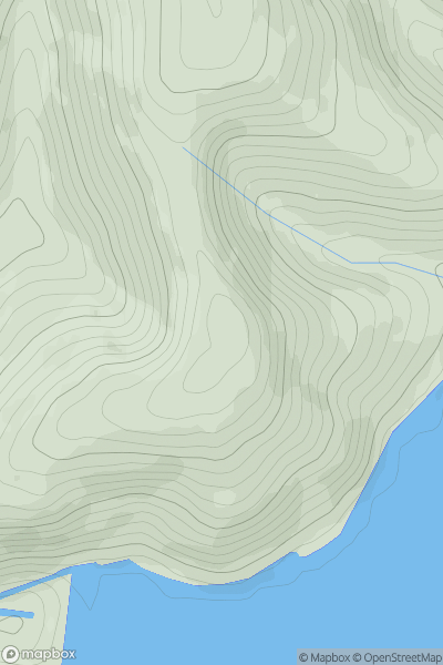 Thumbnail image for Craig Hill [The River Tweed to the English Border] [NT004232] showing contour plot for surrounding peak